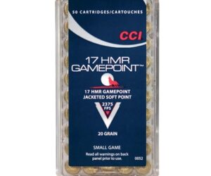 CCI Game Point 17 HMR Ammo 20 Grain Jacketed Soft Point 500rds
