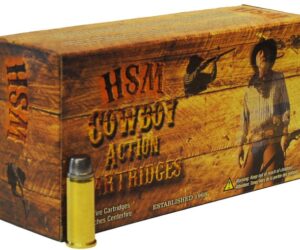 HSM COWBOY ACTION AMMUNITION 45 S&W SCHOFIELD 200 GRAIN HARD CAST LEAD ROUND NOSE FLAT POINT 500 ROUND