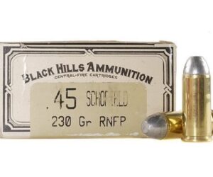 BLACK HILLS COWBOY ACTION AMMUNITION 45 S&W SCHOFIELD 230 GRAIN LEAD FLAT NOSE 500 ROUND