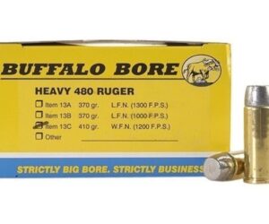 BUFFALO BORE AMMUNITION 480 RUGER 410 GRAIN LEAD WIDE FLAT NOSE 300 ROUND