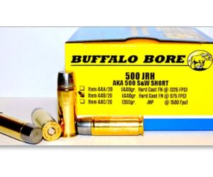 BUFFALO BORE AMMUNITION 500 JRH (500 S&W SHORT) 440 GRAIN HARD CAST LEAD FLAT NOSE BOX LOW RECOIL 200 ROUND