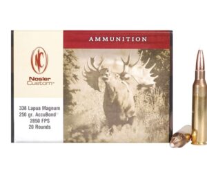 Nosler Custom Ammunition 338 Lapua Magnum 250 Grain AccuBond 100 rounds