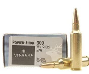 Federal Power-Shok Ammunition 300 Winchester Short Magnum (WSM) 180 Grain Soft Point 500 rounds