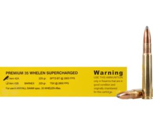 Buffalo Bore Ammunition Supercharged 35 Whelen 225 Grain Spitzer Flat Base 500 rounds