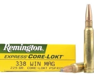 Remington Core-Lokt Ammunition 338 Winchester Magnum 225 Grain Core-Lokt Pointed Soft Point 200 rounds