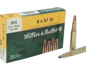 Sellier & Bellot Ammunition 8x57mm JS Mauser (8mm Mauser) 196 Grain Soft Point Cutted Edge 500 rounds