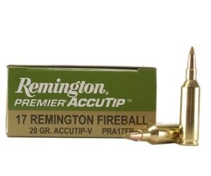 Remington Premier Varmint Ammunition 17 Remington Fireball 20 Grain AccuTip 300 round