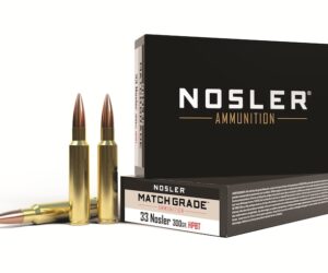 Nosler Match Grade Ammunition 33 Nosler 300 Grain Custom Competition Hollow Point Boat Tail 200 round
