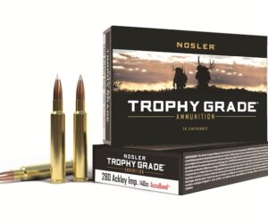 Nosler Trophy Grade Ammunition 280 Ackley Improved 140 Grain AccuBond 300 rounds