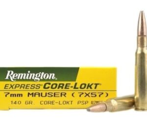 Remington Core-Lokt Ammunition 7x57mm Mauser (7mm Mauser) 140 Grain Core-Lokt Pointed Soft Point 300 round