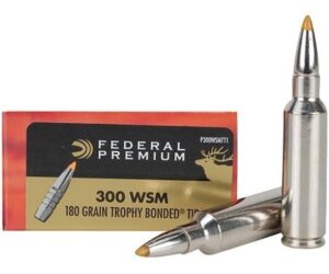 Federal Premium Ammunition 300 Winchester Short Magnum (WSM) 180 Grain Trophy Bonded Tip 500 rounds