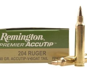 Remington Premier Varmint Ammunition 204 Ruger 40 Grain AccuTip Boat Tail 500 rounds