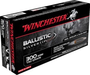 Winchester Ballistic Silvertip Ammunition 300 Winchester Short Magnum (WSM) 150 Grain Rapid Controlled Expansion Polymer Tip 500 rounds