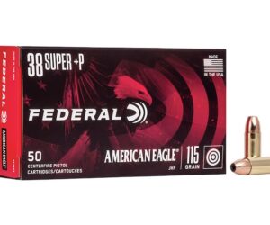 Federal American Eagle Ammunition 38 Super +P 115 Grain Jacketed Hollow Point