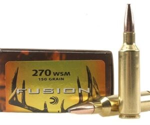 Federal Fusion Ammunition 270 Winchester Short Magnum (WSM) 150 Grain Bonded Spitzer Boat Tail 250 rounds
