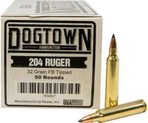 Dogtown Ammunition 204 Ruger 32 Grain Polymer Tip Flat Base 500 rounds