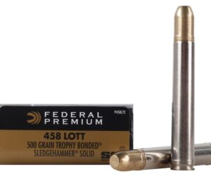 Federal Premium Safari Ammunition 458 Lott 500 Grain Trophy Bonded Sledgehammer 60 rounds