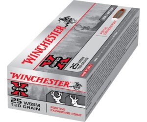 Winchester Super-X Ammunition 25 Winchester Super Short Magnum (WSSM) 120 Grain Positive Expanding Point 300 round