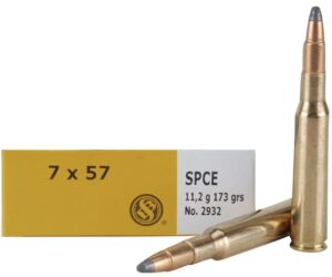 Sellier & Bellot Ammunition 7x57mm Mauser (7mm Mauser) 173 Grain Soft Point Cutted Edge 500 round