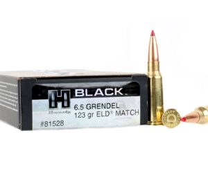 HORNADY BLACK AMMUNITION 6.5 GRENDEL 123 GRAIN ELD MATCH BOX 500 ROUNDS
