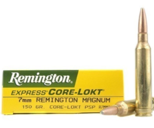 Remington Core-Lokt Ammunition 7mm Remington Magnum 150 Grain Core-Lokt Pointed Soft Point 500 rounds