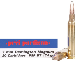 Prvi Partizan Ammunition 7mm Remington Magnum 174 Grain Pointed Soft Point 500 rounds