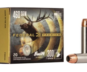 Federal Premium Centerfire Handgun Ammunition .460 S&W 300 grain Swift A-Frame 500 rounds