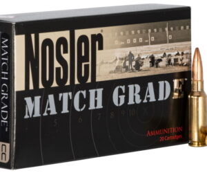 Nosler Match Grade 6.5mm Grendel 123 Grain Hollow Point Boat Tail Brass Cased 500 rounds