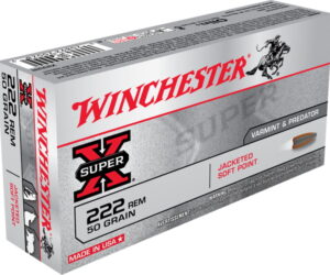 Winchester SUPER-X RIFLE .222 Remington 50 grain Jacketed Soft Point Brass Cased 500 Rounds